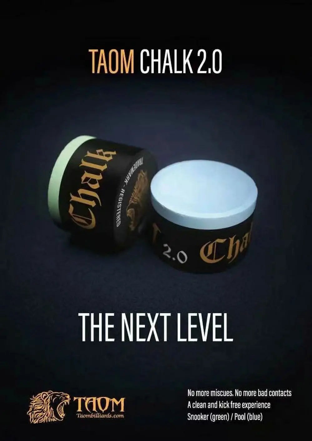 Original TAOM Professional Pyro Deluxe V10 Billiard Chalk